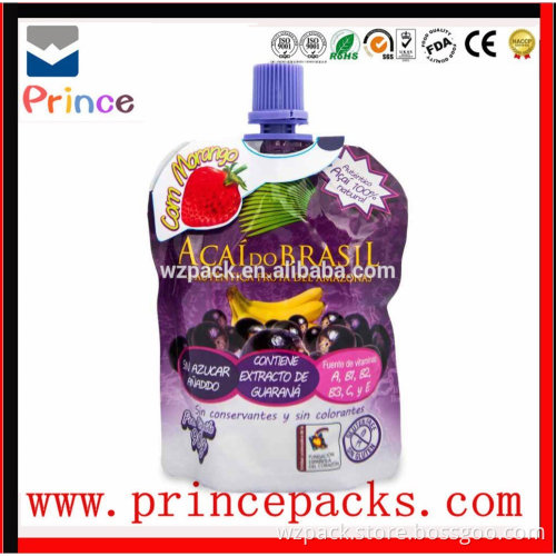 10ml/30ml/60ml/100ml stand up spout pouch for liquid packaging